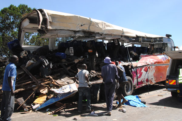 2.Over 40 People Were Killed in a Crash Between Matatu and A Stalled Tractor (December 2017)
