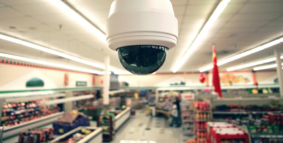 CCTV cameras in shopping malls